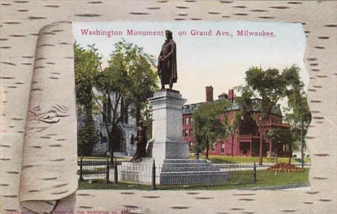 Wisconsin Milwaukee Washington Monument On Grand Avenue