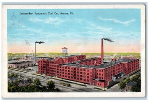 Aurora Illinois IL Postcard Aerial View Independent Pneumatic Tool Company c1920