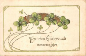 uk40849 die herzlichen gluckwunsch zum neuen jahre new year greetings clover