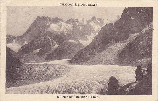 France Chamonix Mer de Glace vue de la Gare 1924