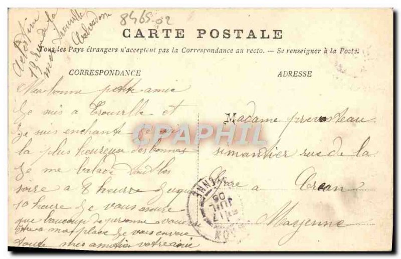 Old Postcard Trouville beach and pier walk