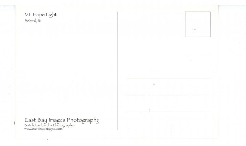 RI - Bristol. Mount Hope Lighthouse (continental size)