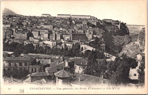 Algeria Constantine Vue Generale Les Pont EL Kantara Vintage Postcard 09.51