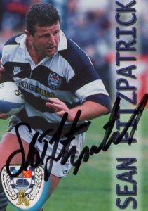 Sean Fitzpatrick Auckland Rugby New Zealand Hand Signed Card Photo