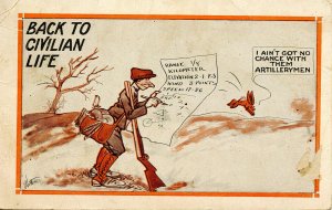 Military Humor - Back to Civilian Life, Hunter    (damage)