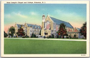 Saint Joseph's Chapel & College Princeton New Jersey NJ Grounds & Bldg. Postcard