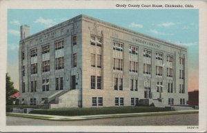 Postcard Grady County Court House Chickasha OK