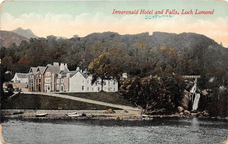 B4708 UK Inversnaid Hotel and Falls Loch Lomond   front/back scan