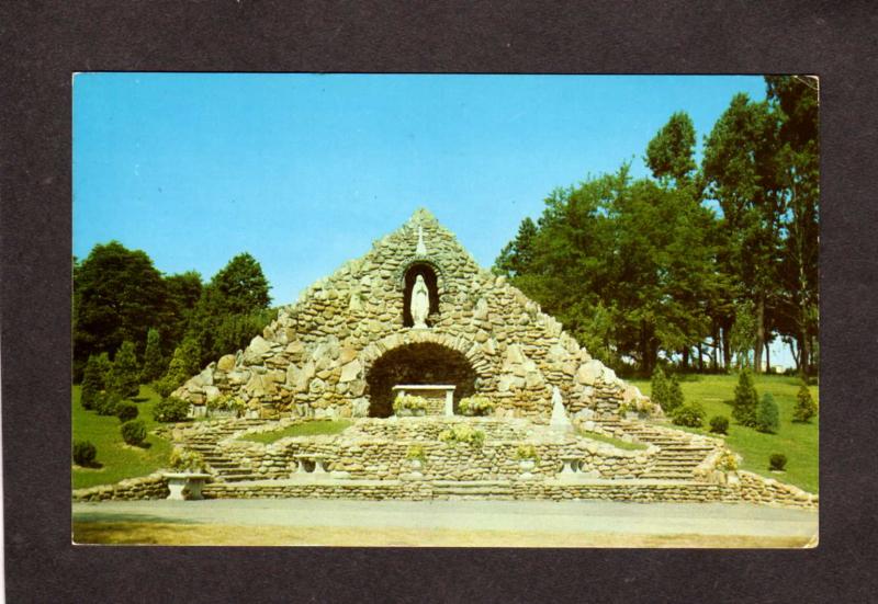 PA Our Lady of Lourdes Grotto UNIONTOWN Sisters St Basil Postcard Pennsylvania