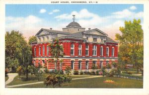 Owensboro Kentucky Court House Street View Antique Postcard K58152