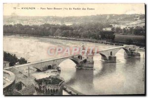 Postcard Old Avignon Pont Saint Benezet saw the Rocher des Doms