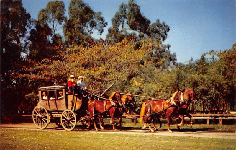 Stage Coach Ghost Town Buena Park, California USA View Postcard Backing 
