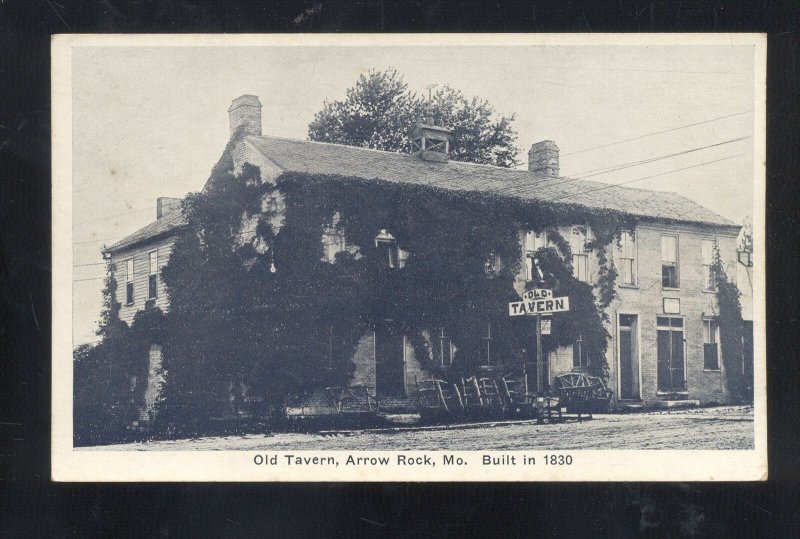 ARROW ROCK MISSOURI OLD TAVERN BUILDING VINTAGE POSTCARD MO.