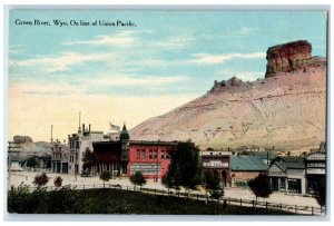 c1910 Grocery Meat Market Bakery Union Pacific Line Green River WY Postcard