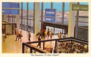 Chicago O'Hare Airport The Concourse Interior Illinois postcard