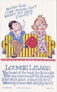 Humour Mutoscope Card The Lounge Lizard