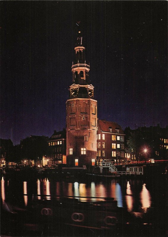 B108770 Netherlands Amsterdam Oude Schans with Montelbaanstower Tower