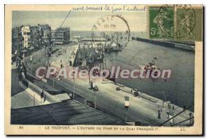 Postcard Old Treport the Input port and dock Francois I