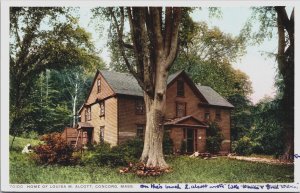 Home Of Louisa M.Alcott Concord Massachusetts Vintage Postcard C322