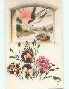 Divided-Back BIRDS SCENE Pretty Postcard AA9296