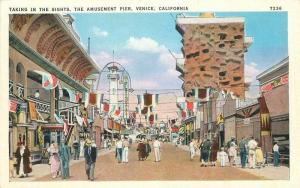 Amusement Pier Venice California 1920s Postcard Tichnor 12001