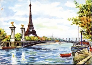 Postcard FRANCE - Tour Eiffel, Pont Alexandre III - Raphael