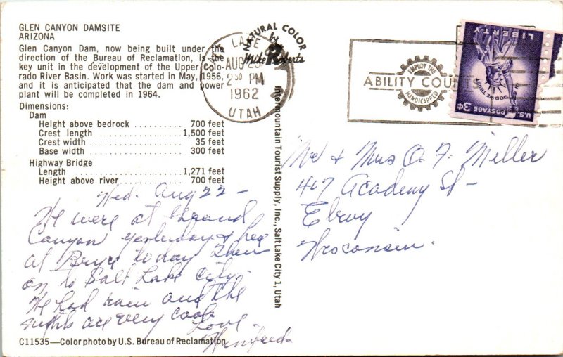 Glen Canyon Dam,AZ BIN