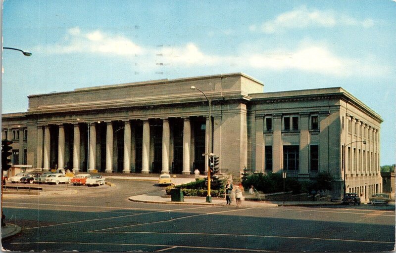 St Paul Union Depot Minnesota MN Postcard PM Saint Cancel WOB Note VTG Vintage 