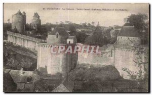 Old Postcard The Fougeres Chateau Tours Pinout Surienne Melusine and Gobellns