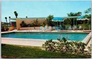 1961 Port Charlotte Motel Swimming Pool Tamiami Trail Florida FL Posted Postcard