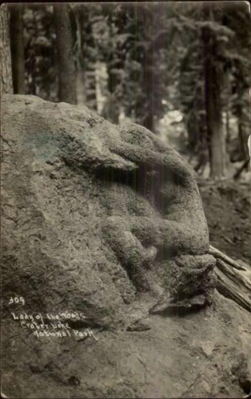 Crater Lake National Park Lady of the Woods c1910 Real Photo Postcard