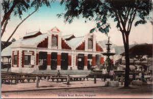 Singapore Orchard Road Market Tinted Vintage Postcard C117