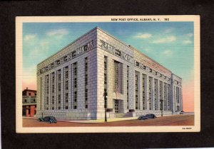 NY New Post Office Albany New York Postcard Linen PC