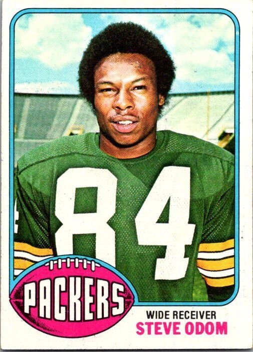 1976 Topps Football Card Steve Odom Green Bay Packers sk4361