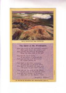 Poem Spirit of Mountt Washington, Scene New Hampshire