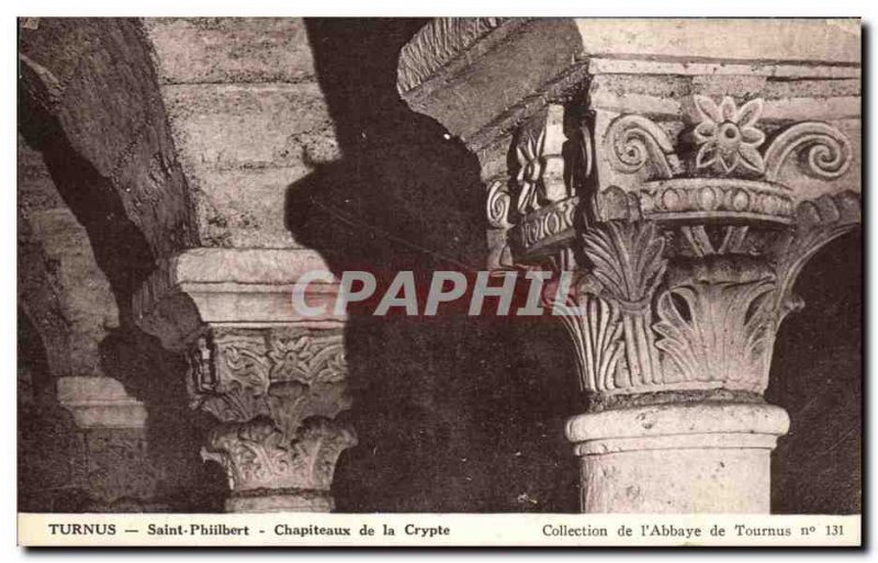 Old Postcard Tournus Saint Philibert Capitals From The Crypt