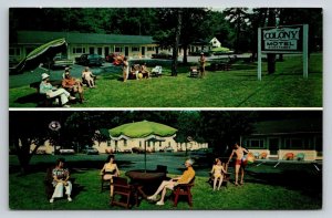 Colony Motel  Scarborough  Maine    Postcard