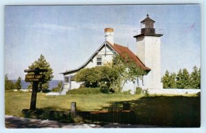 FISH CREEK, Wisconsin WI ~ Lighthouse EAGLE LIGHT Door County 1950s-60s Postcard