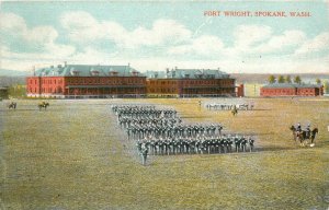 c1910 Spokane Washington Fort Wright Military Postcard 25-11666