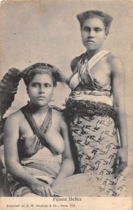 Suva Fiji Indigenous Native Women Vintage Postcard AA46925 