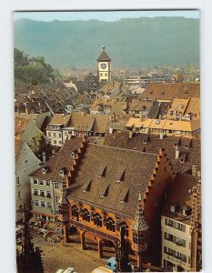 Postcard Blick vom Münster auf Kaufhaus und Schwabentor, Freiburg, Germany