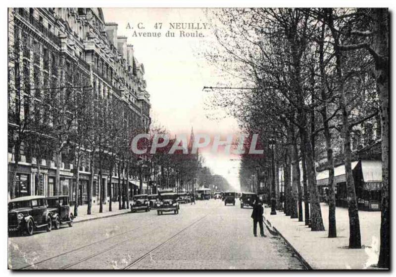 Old Postcard Neuilly Avenue Roule