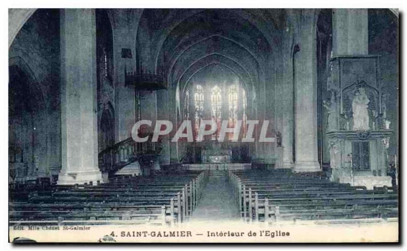 CPA Saint Galmier Intérieur de l'Eglise