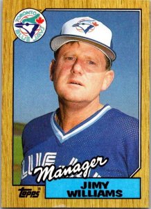 1987 Topps Baseball Card Jimmy Williams Manager Toronto Blue Jays sk3402