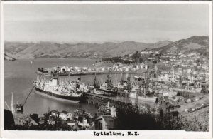 PC NEW ZEALAND, LYTTELTON, Vintage REAL PHOTO Postcard (B41449)