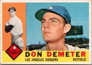 1960 Topps Baseball Card Don Demeter Los Angeles Dodgers sk10546