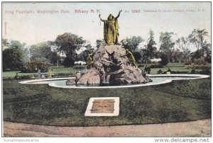 New York Albany King Fountain In Washington Park 1907