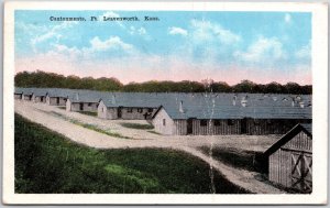 1918 Cantonments Fort Leavenworth Kansas KS Military Camp Site Posted Postcard