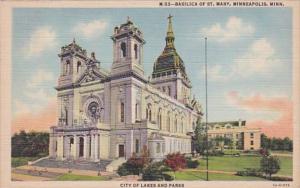 Minnesota Minneapolis Basilica Of St Mary Curteich