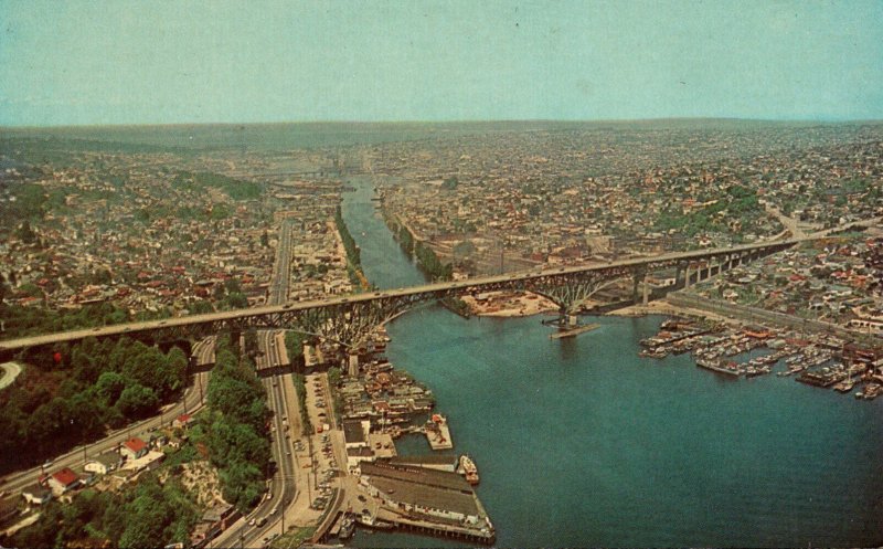 Washington Seattle Aerial View Aurora Bridge